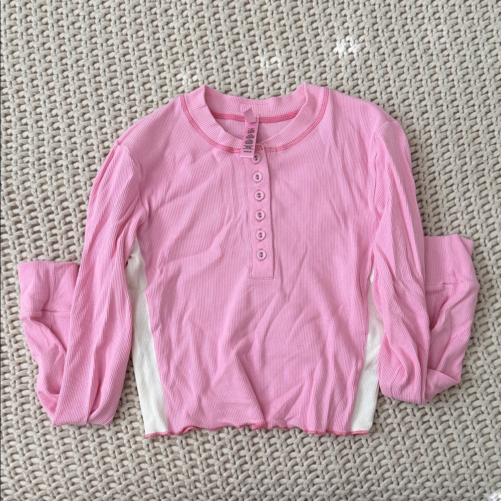 Skims Cotton Rib Henley